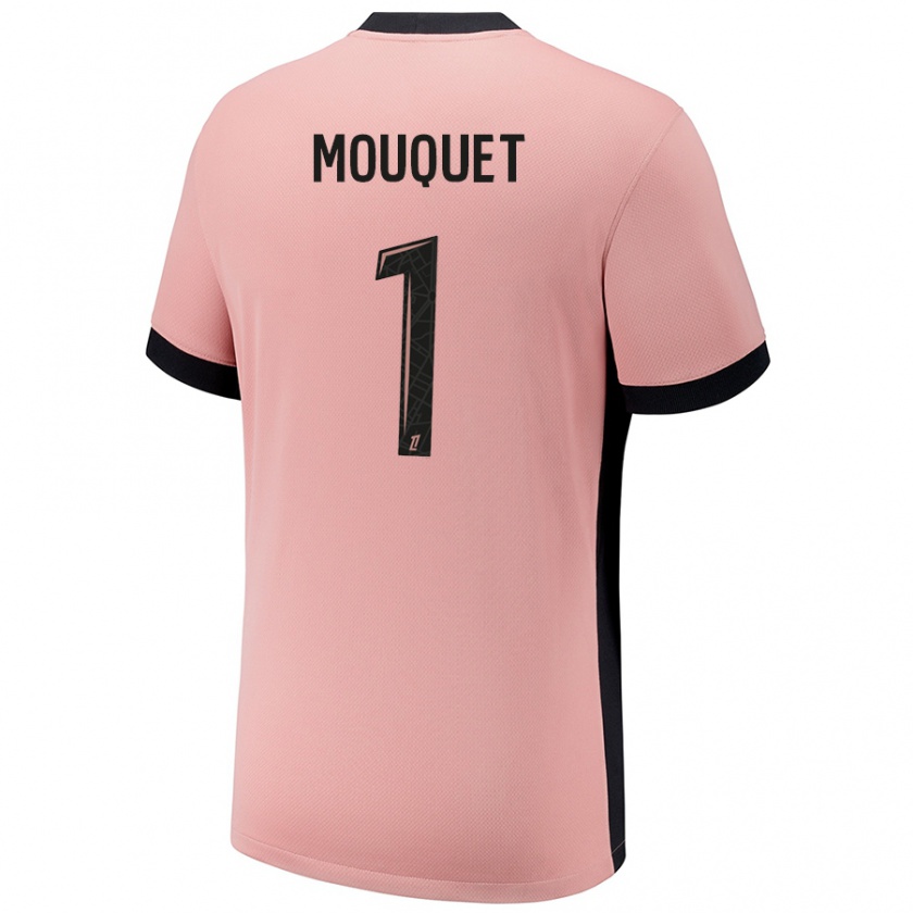 Kandiny Enfant Maillot Louis Mouquet #1 Rouille Rose Troisieme 2024/25 T-Shirt