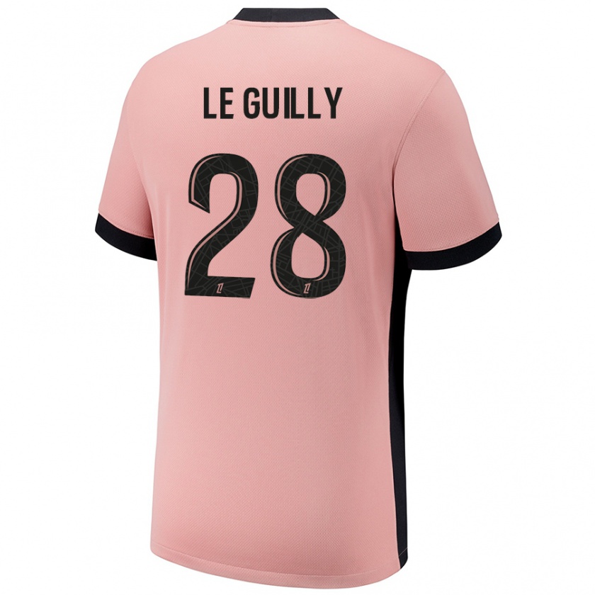 Kandiny Enfant Maillot Jade Le Guilly #28 Rouille Rose Troisieme 2024/25 T-Shirt