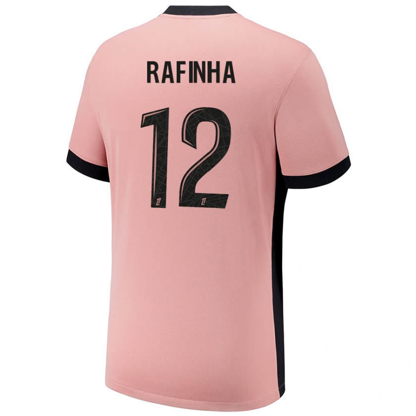 Kandiny Enfant Maillot Rafinha #12 Rouille Rose Troisieme 2024/25 T-Shirt