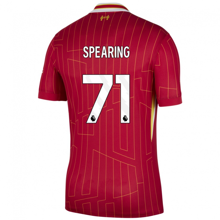 Kandiny Homme Maillot Jay Spearing #71 Rouge Jaune Blanc Tenues Domicile 2024/25 T-Shirt