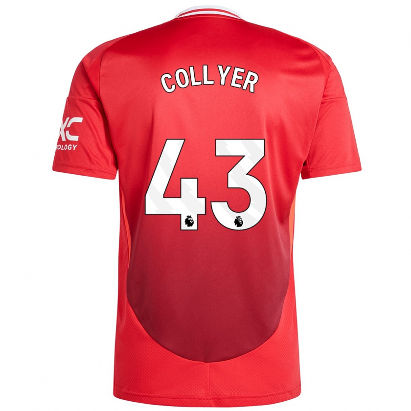 Kandiny Homme Maillot Toby Collyer #43 Rouge Vif Tenues Domicile 2024/25 T-Shirt