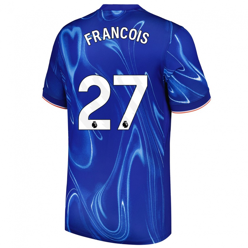 Kandiny Homme Maillot Oriane Jean-François #27 Bleu Blanc Tenues Domicile 2024/25 T-Shirt