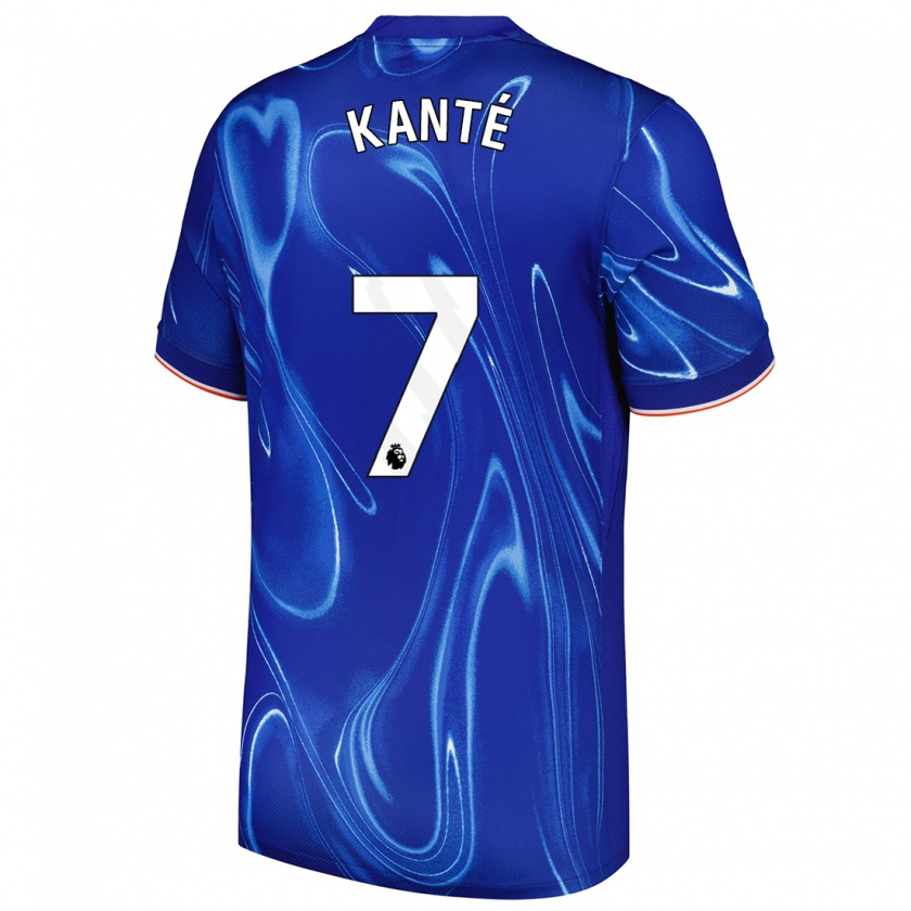 Kandiny Homme Maillot N'golo Kante #7 Bleu Blanc Tenues Domicile 2024/25 T-Shirt