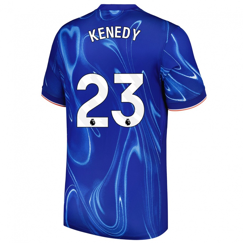 Kandiny Homme Maillot Robert Kenedy #23 Bleu Blanc Tenues Domicile 2024/25 T-Shirt