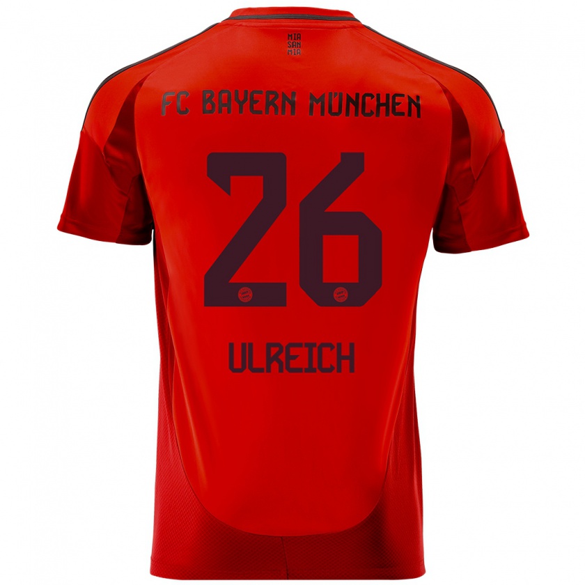 Kandiny Homme Maillot Sven Ulreich #26 Rouge Tenues Domicile 2024/25 T-Shirt