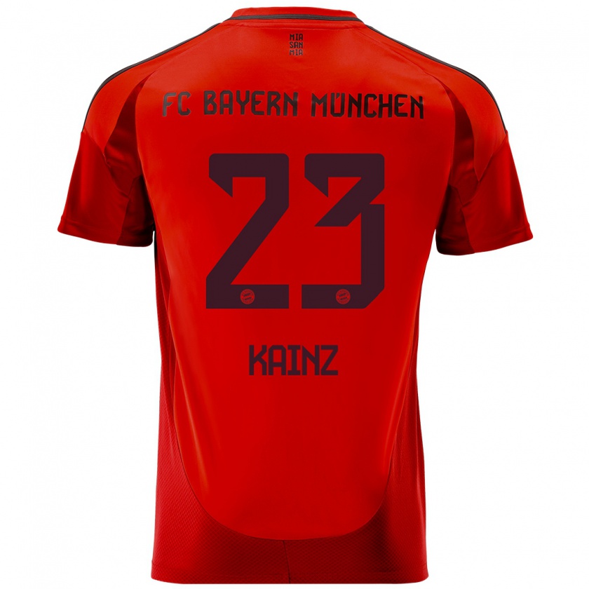 Kandiny Homme Maillot Manuel Kainz #23 Rouge Tenues Domicile 2024/25 T-Shirt