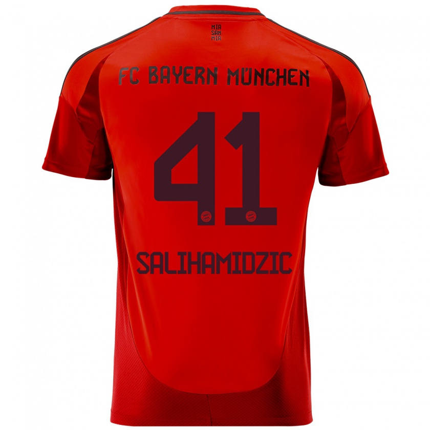 Kandiny Homme Maillot Nick Salihamidzic #41 Rouge Tenues Domicile 2024/25 T-Shirt