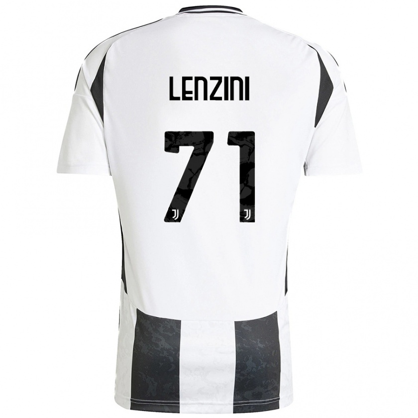 Kandiny Homme Maillot Martina Lenzini #71 Blanc Noir Tenues Domicile 2024/25 T-Shirt