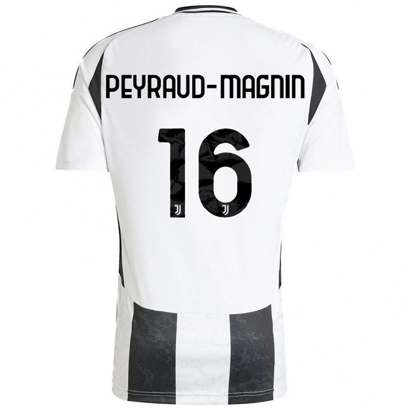 Kandiny Homme Maillot Pauline Peyraud-Magnin #16 Blanc Noir Tenues Domicile 2024/25 T-Shirt