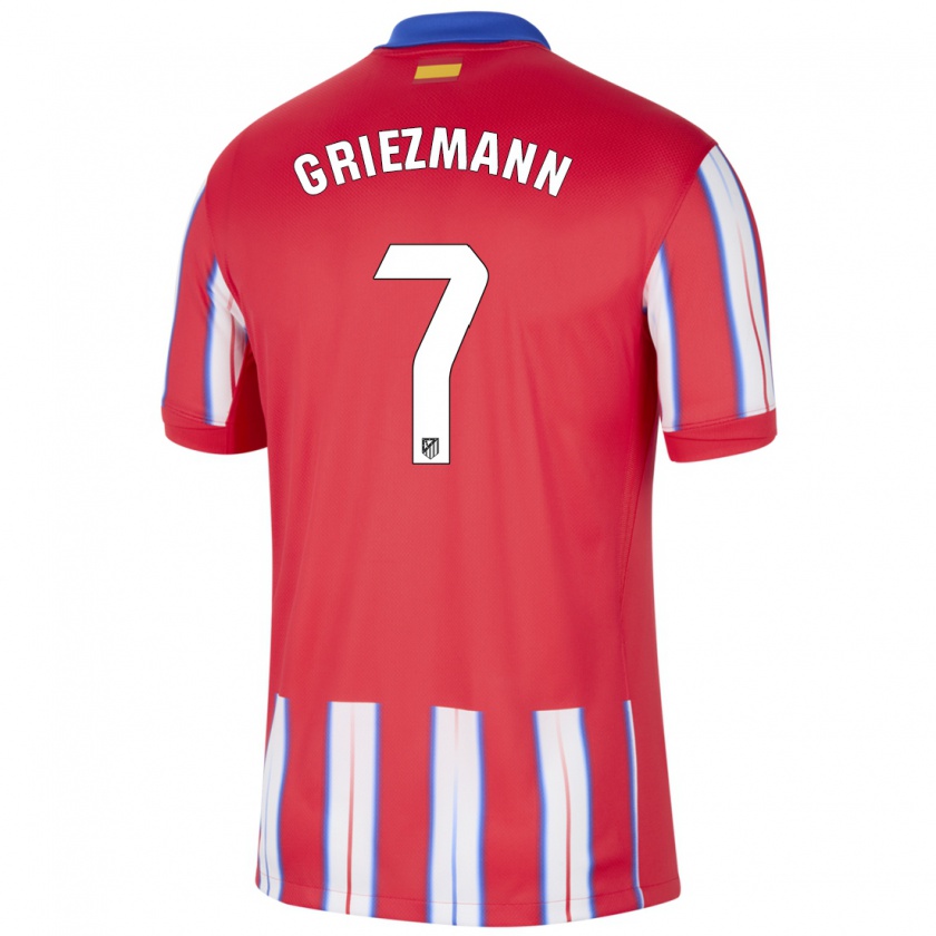 Kandiny Homme Maillot Antoine Griezmann #7 Rouge Blanc Bleu Tenues Domicile 2024/25 T-Shirt