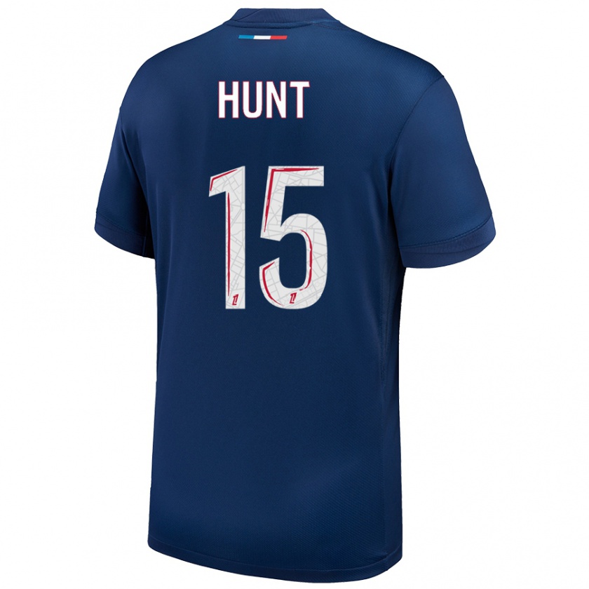 Kandiny Homme Maillot Clare Hunt #15 Bleu Marine Blanc Tenues Domicile 2024/25 T-Shirt