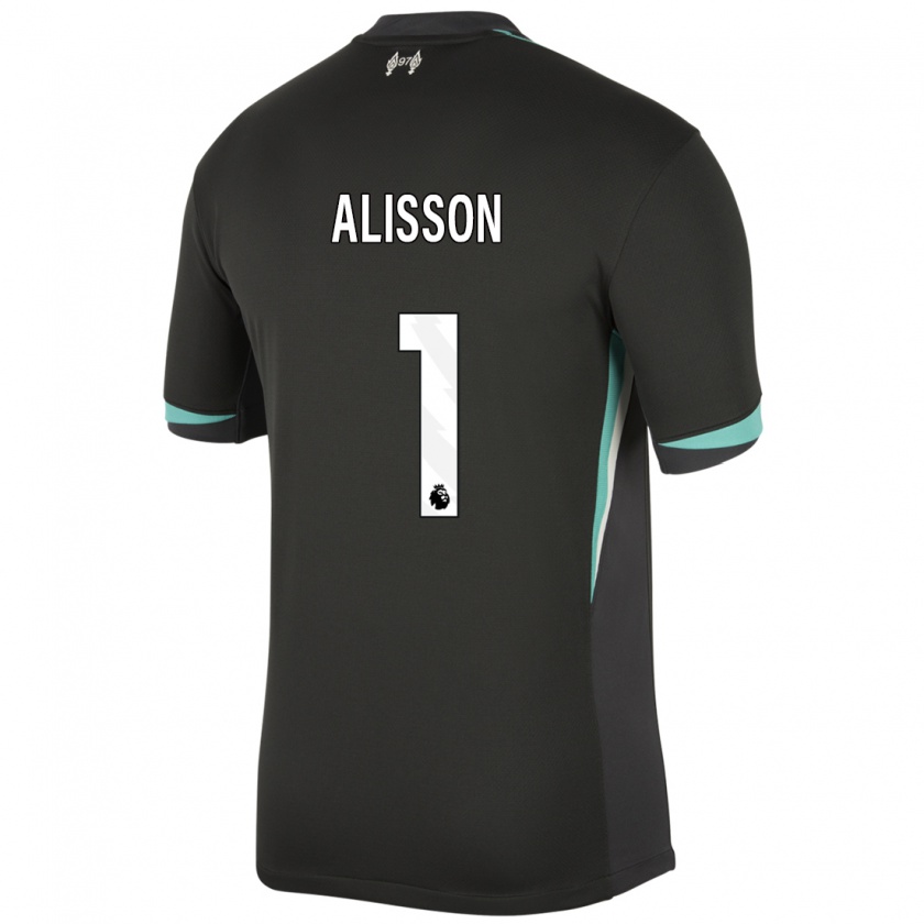 Kandiny Homme Maillot Alisson #1 Noir Anthracite Blanc Tenues Extérieur 2024/25 T-Shirt