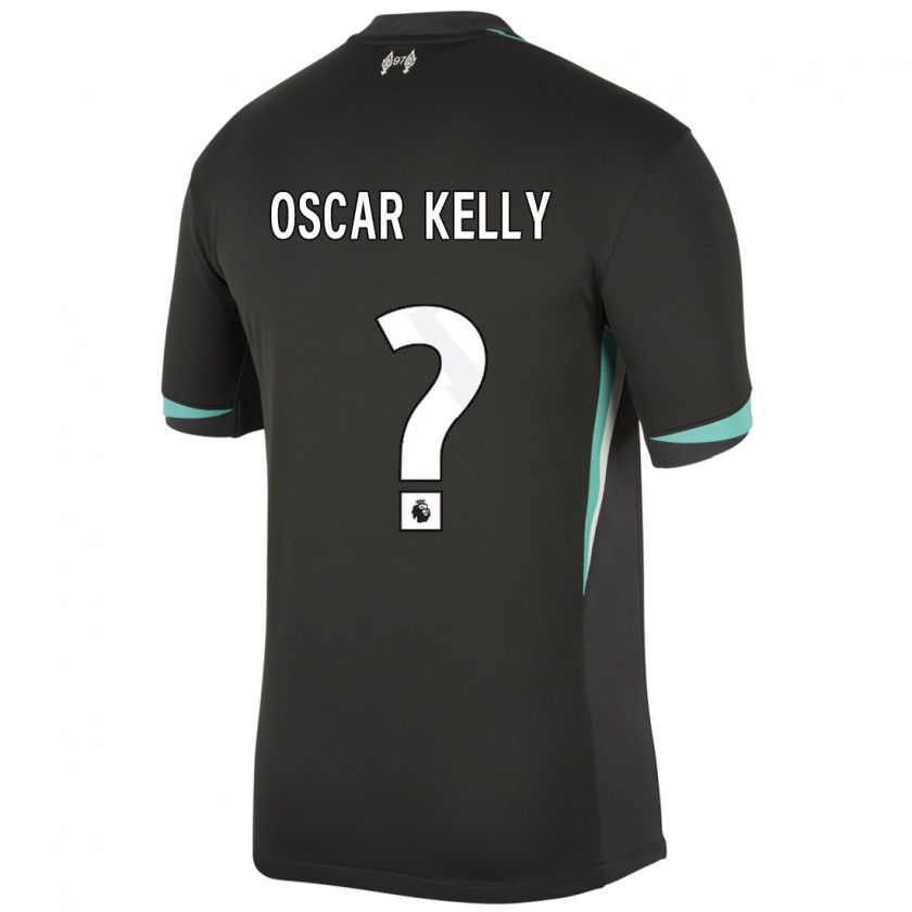 Kandiny Homme Maillot Oscar Kelly #0 Noir Anthracite Blanc Tenues Extérieur 2024/25 T-Shirt