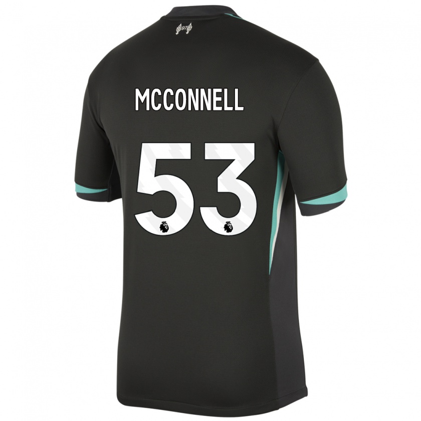 Kandiny Homme Maillot James Mcconnell #53 Noir Anthracite Blanc Tenues Extérieur 2024/25 T-Shirt