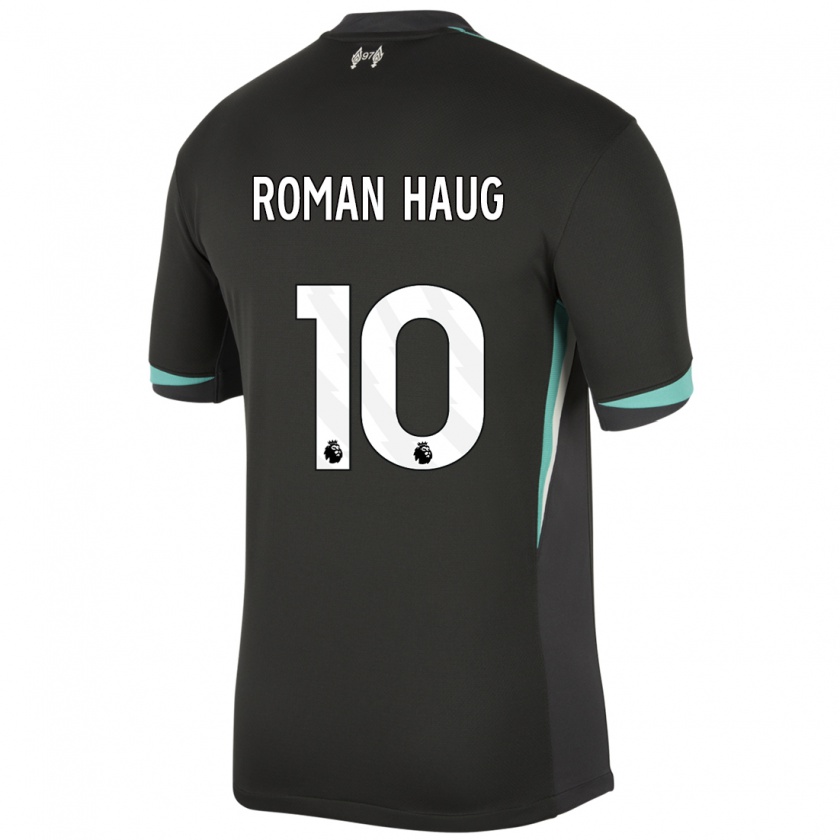 Kandiny Homme Maillot Sophie Román Haug #10 Noir Anthracite Blanc Tenues Extérieur 2024/25 T-Shirt