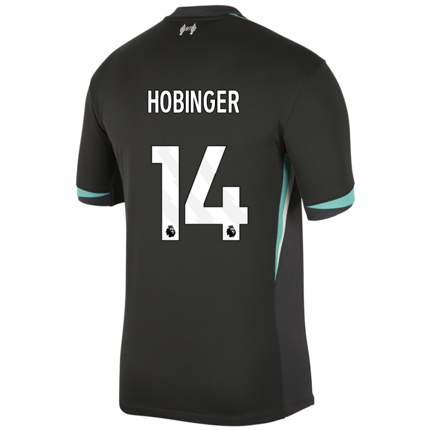 Kandiny Homme Maillot Marie Höbinger #14 Noir Anthracite Blanc Tenues Extérieur 2024/25 T-Shirt