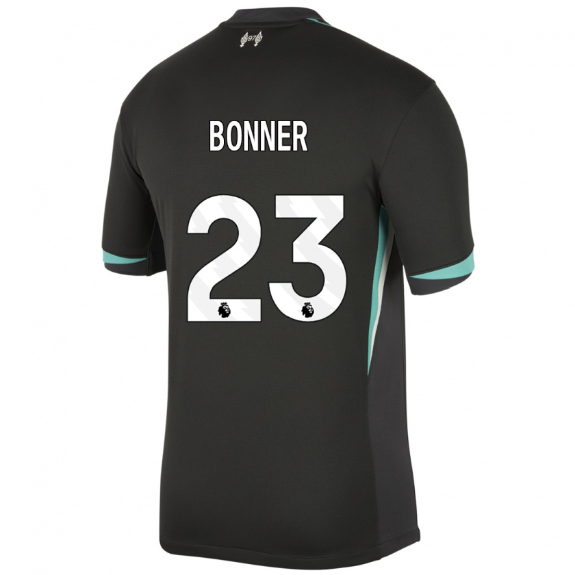 Kandiny Homme Maillot Gemma Bonner #23 Noir Anthracite Blanc Tenues Extérieur 2024/25 T-Shirt