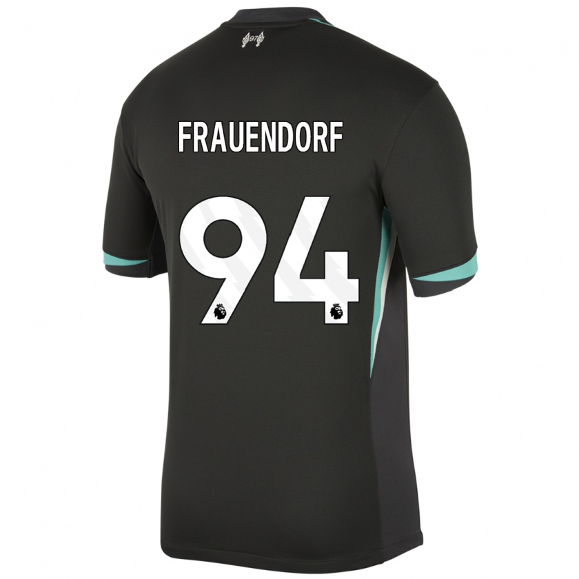 Kandiny Homme Maillot Melkamu Frauendorf #94 Noir Anthracite Blanc Tenues Extérieur 2024/25 T-Shirt