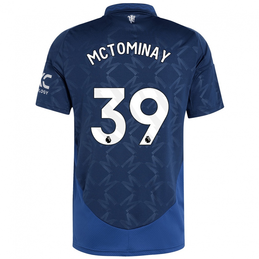 Kandiny Homme Maillot Scott Mctominay #39 Indigo Tenues Extérieur 2024/25 T-Shirt