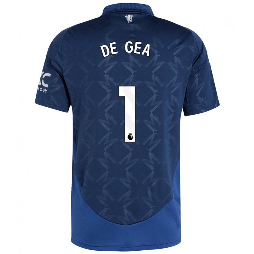 Kandiny Homme Maillot David De Gea #1 Indigo Tenues Extérieur 2024/25 T-Shirt