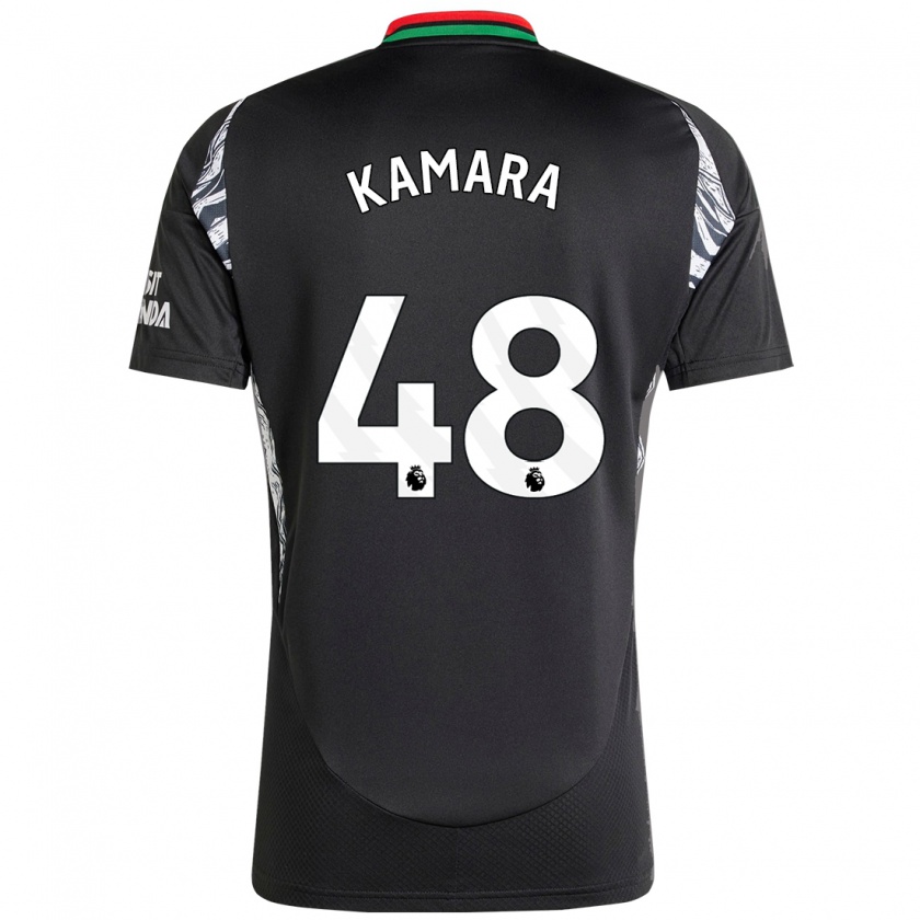 Kandiny Homme Maillot Osman Kamara #48 Noir Tenues Extérieur 2024/25 T-Shirt