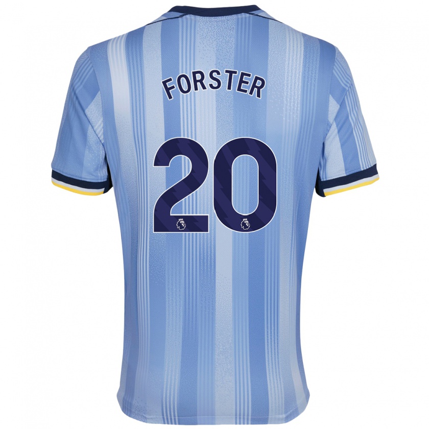 Kandiny Homme Maillot Fraser Forster #20 Bleu Clair Tenues Extérieur 2024/25 T-Shirt