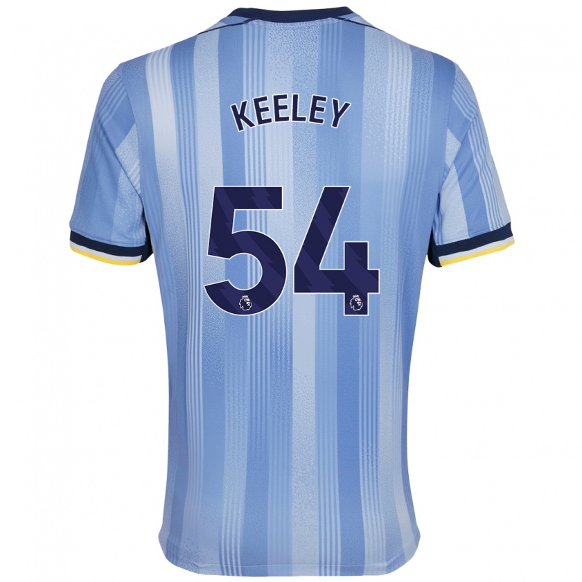 Kandiny Homme Maillot Josh Keeley #54 Bleu Clair Tenues Extérieur 2024/25 T-Shirt