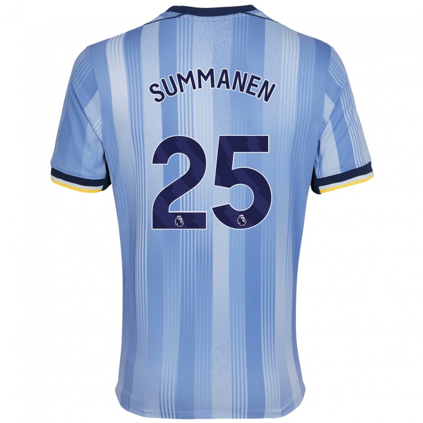 Kandiny Homme Maillot Eveliina Summanen #25 Bleu Clair Tenues Extérieur 2024/25 T-Shirt