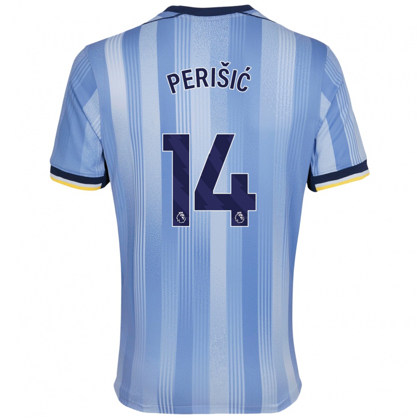 Kandiny Homme Maillot Ivan Perisic #14 Bleu Clair Tenues Extérieur 2024/25 T-Shirt