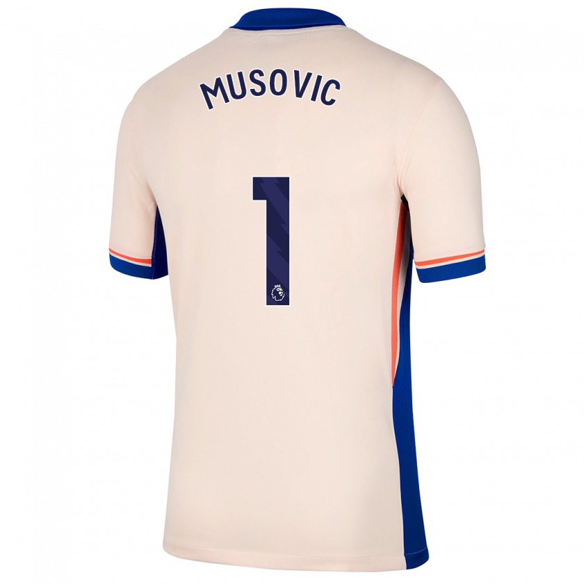 Kandiny Homme Maillot Zećira Mušović #1 Beige Clair Tenues Extérieur 2024/25 T-Shirt