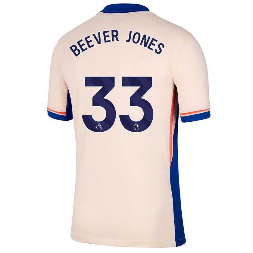 Kandiny Homme Maillot Aggie Beever-Jones #33 Beige Clair Tenues Extérieur 2024/25 T-Shirt