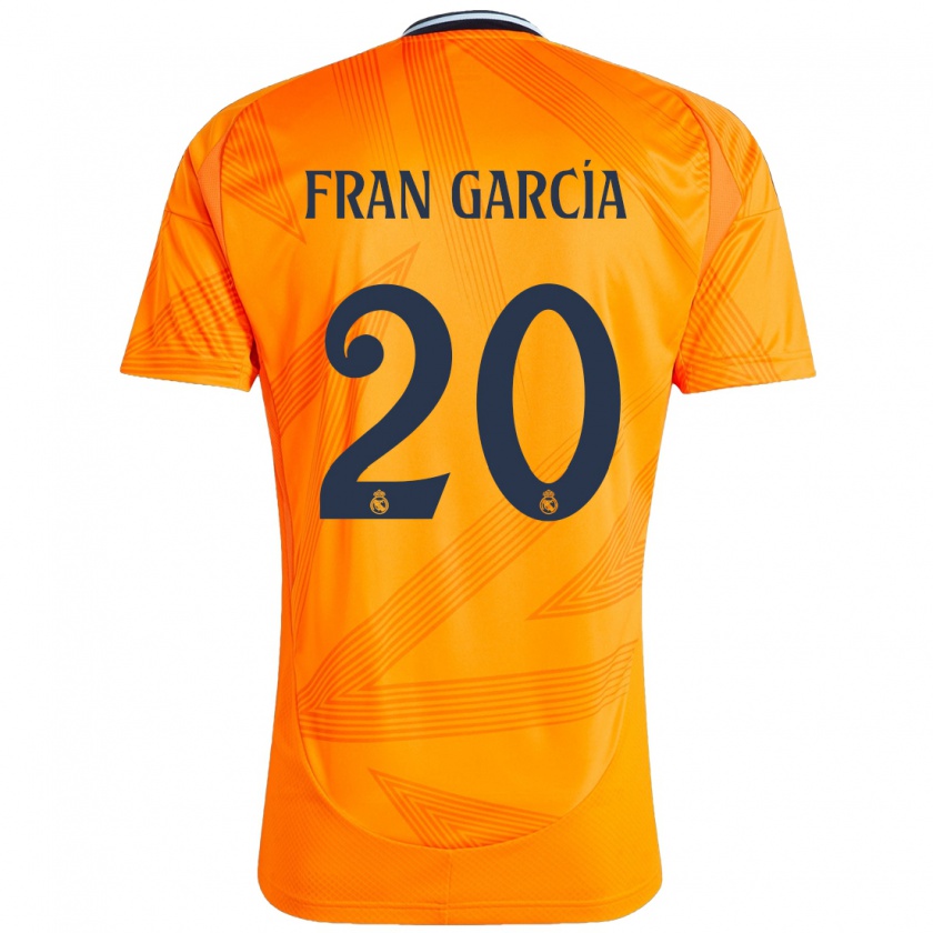 Kandiny Homme Maillot Fran García #20 Orange Tenues Extérieur 2024/25 T-Shirt