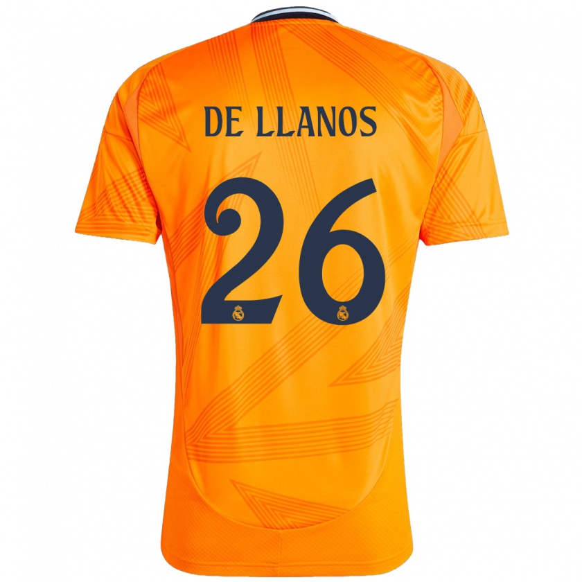 Kandiny Homme Maillot Hugo De Llanos #26 Orange Tenues Extérieur 2024/25 T-Shirt