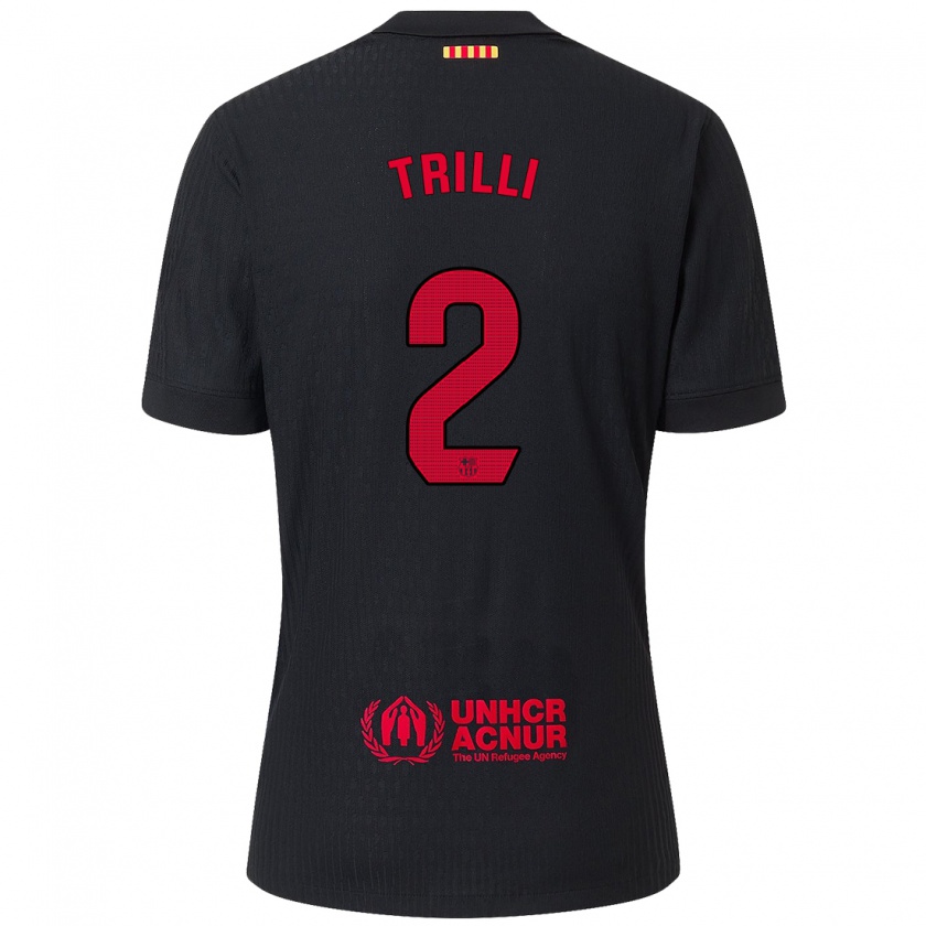 Kandiny Homme Maillot Trilli #2 Noir Rouge Tenues Extérieur 2024/25 T-Shirt