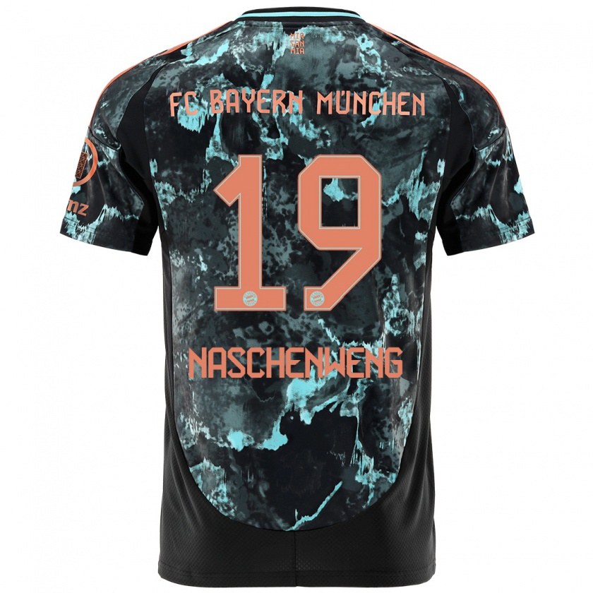 Kandiny Homme Maillot Katharina Naschenweng #19 Noir Tenues Extérieur 2024/25 T-Shirt