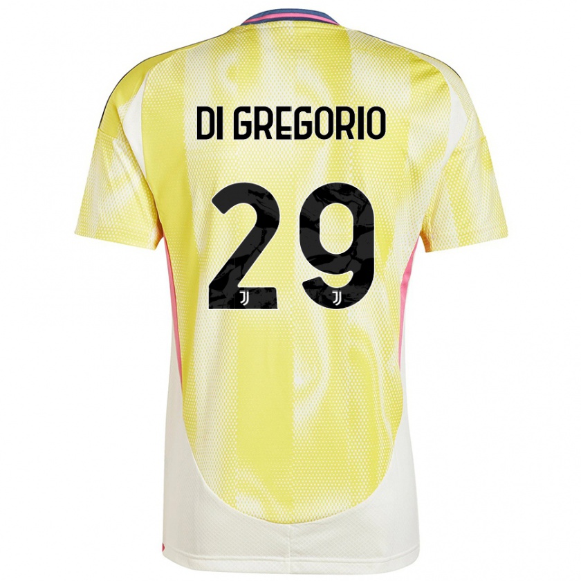 Kandiny Homme Maillot Michele Di Gregorio #29 Jaune Solaire Tenues Extérieur 2024/25 T-Shirt