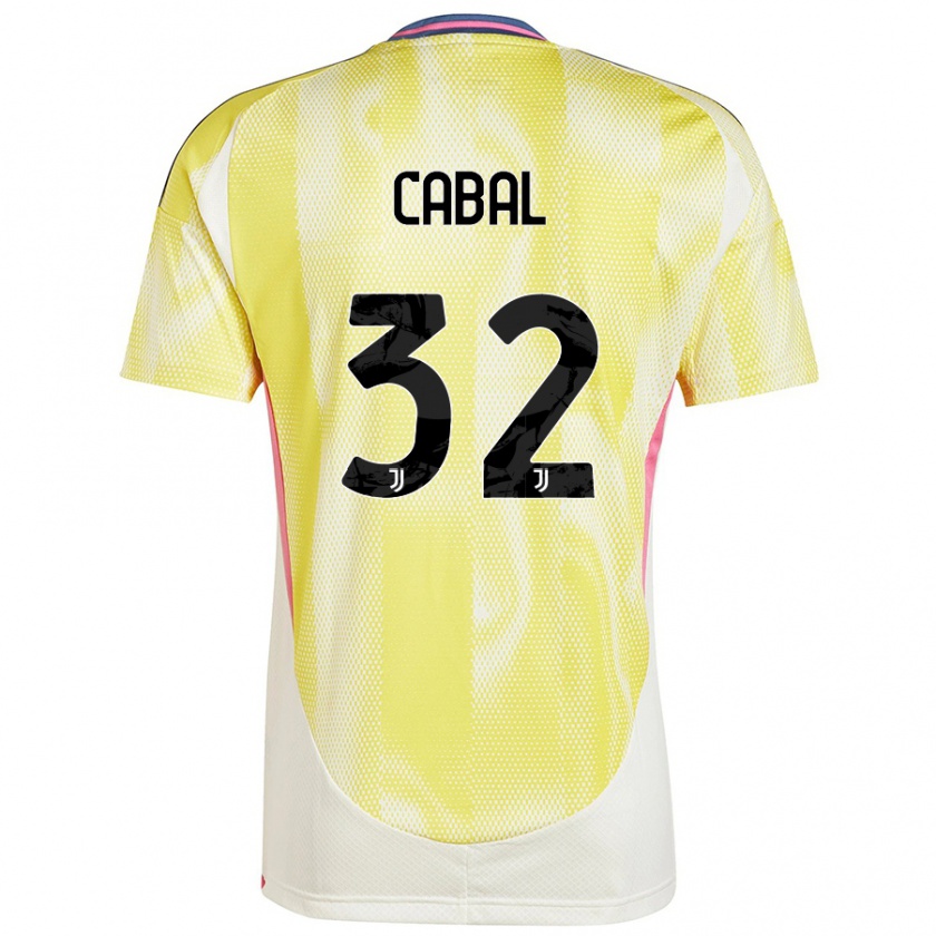 Kandiny Homme Maillot Juan Cabal #32 Jaune Solaire Tenues Extérieur 2024/25 T-Shirt