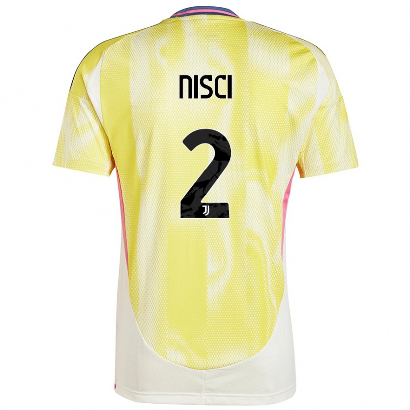 Kandiny Homme Maillot Alessandro Nisci #2 Jaune Solaire Tenues Extérieur 2024/25 T-Shirt