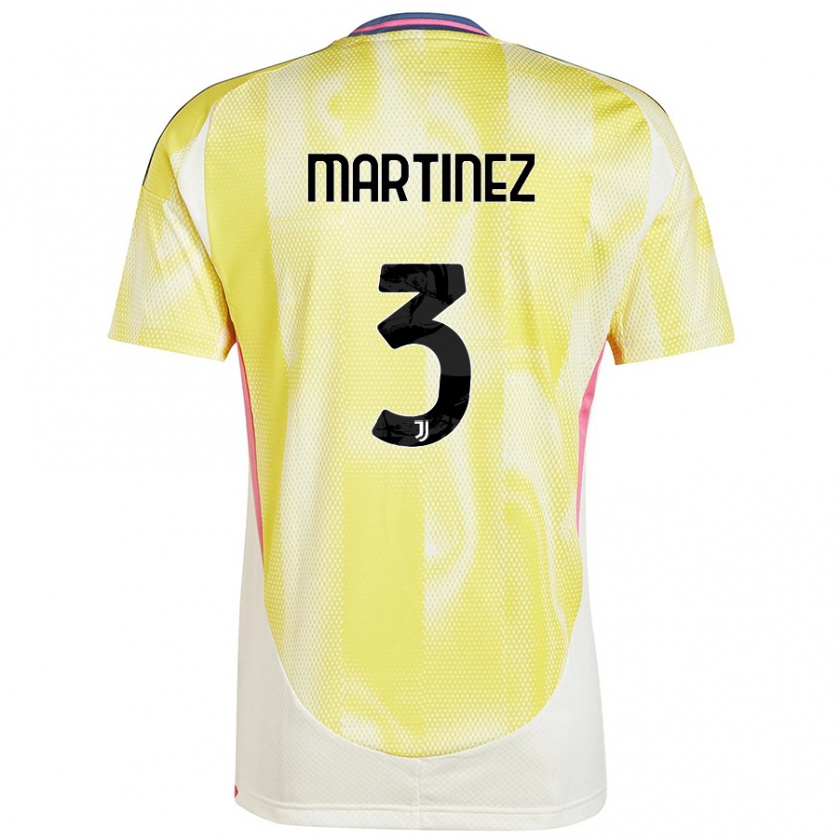 Kandiny Homme Maillot Bruno Martinez #3 Jaune Solaire Tenues Extérieur 2024/25 T-Shirt