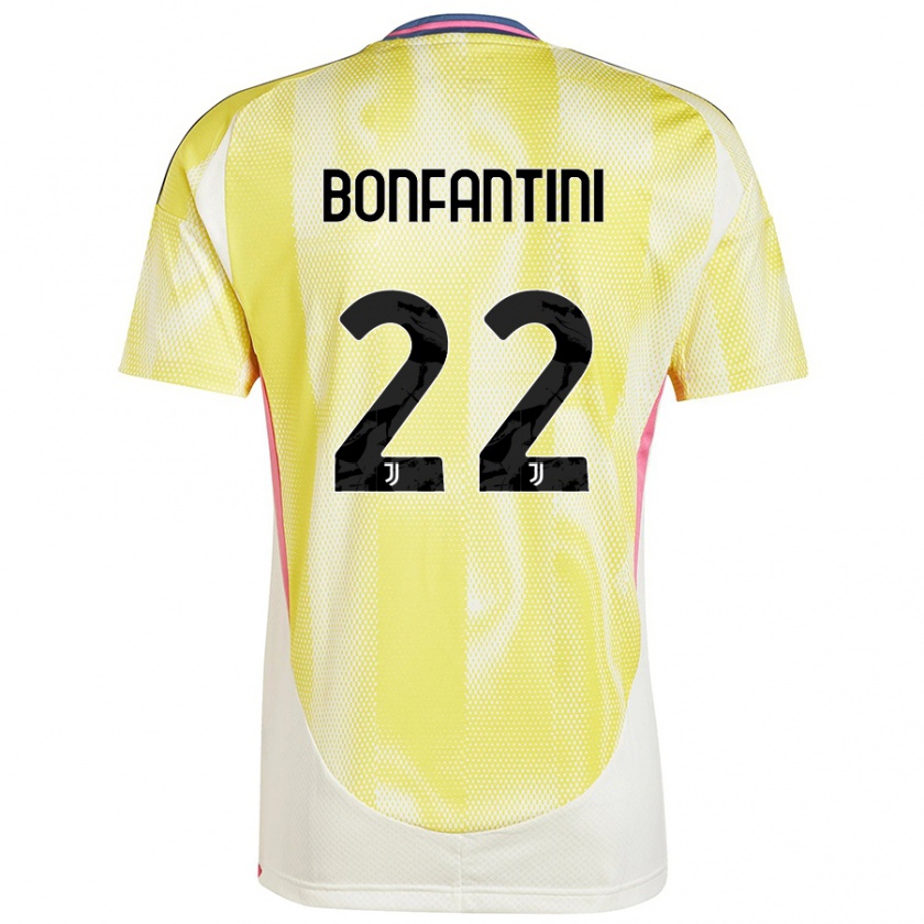 Kandiny Homme Maillot Agnese Bonfantini #22 Jaune Solaire Tenues Extérieur 2024/25 T-Shirt