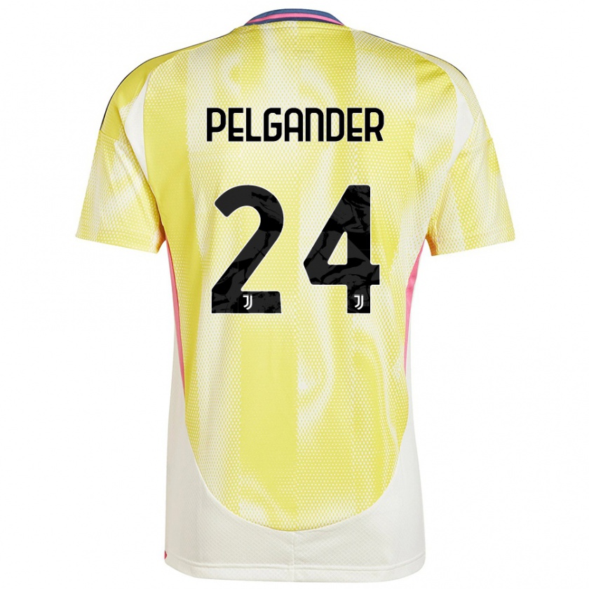 Kandiny Homme Maillot Elsa Pelgander #24 Jaune Solaire Tenues Extérieur 2024/25 T-Shirt