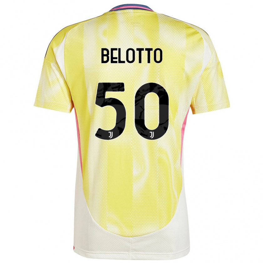 Kandiny Homme Maillot Soledad Belotto #50 Jaune Solaire Tenues Extérieur 2024/25 T-Shirt