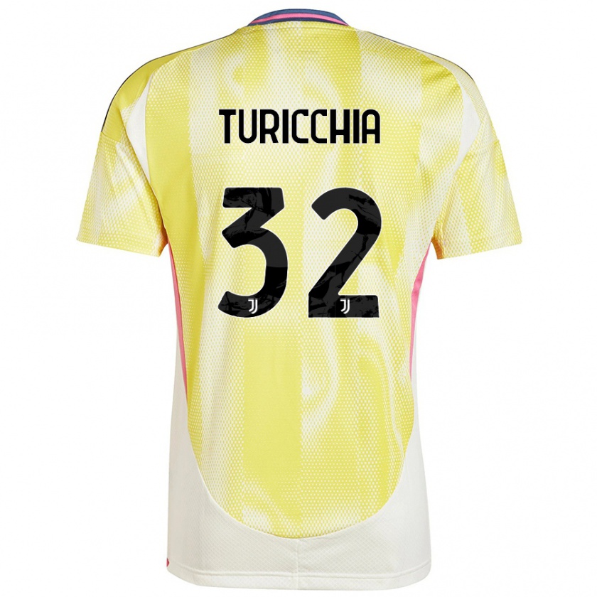 Kandiny Homme Maillot Riccardo Turicchia #32 Jaune Solaire Tenues Extérieur 2024/25 T-Shirt