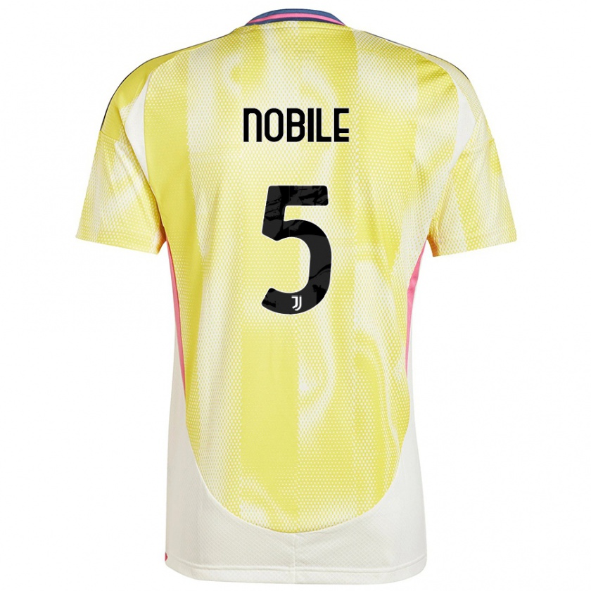 Kandiny Homme Maillot Riccardo Nobile #5 Jaune Solaire Tenues Extérieur 2024/25 T-Shirt