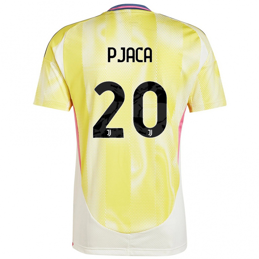 Kandiny Homme Maillot Marko Pjaca #20 Jaune Solaire Tenues Extérieur 2024/25 T-Shirt