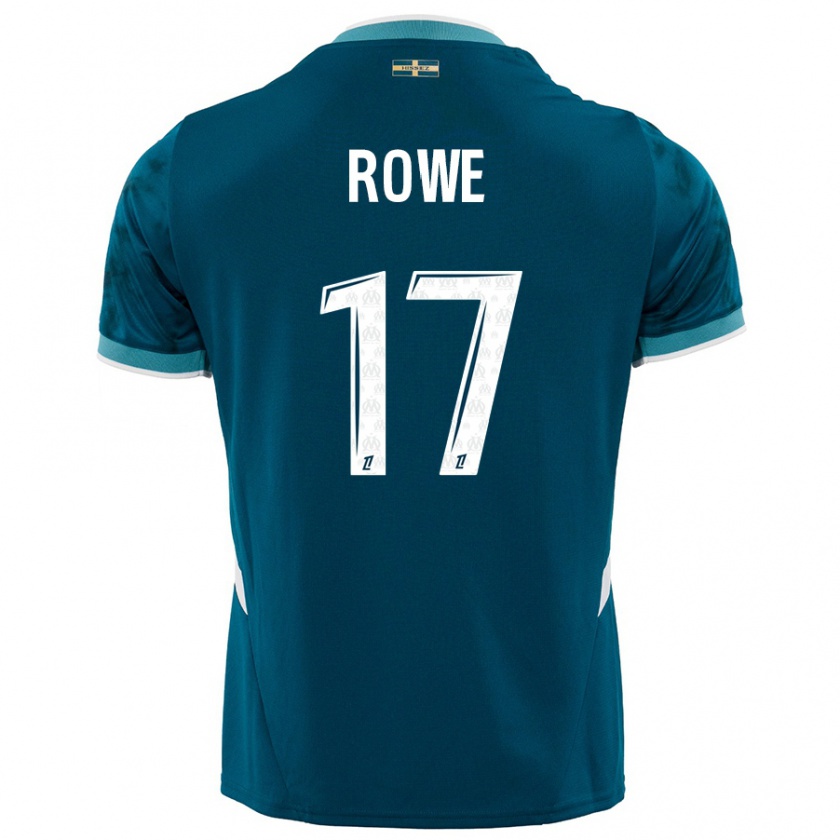 Kandiny Homme Maillot Jonathan Rowe #17 Turquoise Bleu Tenues Extérieur 2024/25 T-Shirt