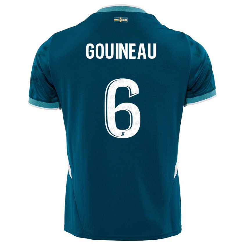 Kandiny Homme Maillot Coline Gouineau #6 Turquoise Bleu Tenues Extérieur 2024/25 T-Shirt