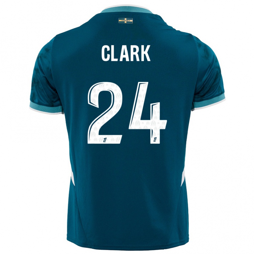 Kandiny Homme Maillot Ashley Clark #24 Turquoise Bleu Tenues Extérieur 2024/25 T-Shirt