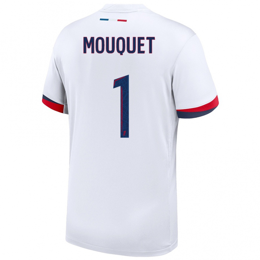 Kandiny Homme Maillot Louis Mouquet #1 Blanc Bleu Rouge Tenues Extérieur 2024/25 T-Shirt