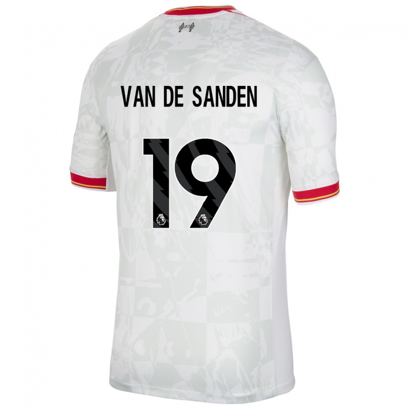 Kandiny Homme Maillot Shanice Van De Sanden #19 Blanc Rouge Noir Troisieme 2024/25 T-Shirt